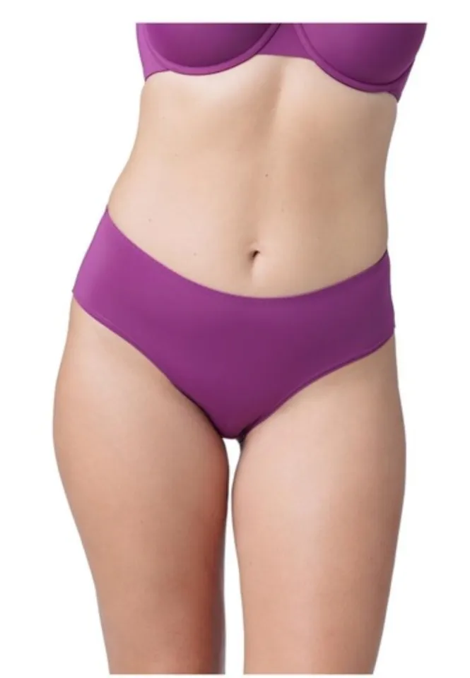 Chilot damă fără cusături , cu margine de silicon moale, tip slip, culoare mov