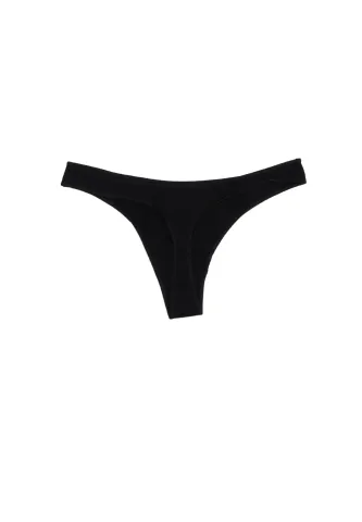 Chiloți Tanga Negri Ultra-Moale și Invisibili hover