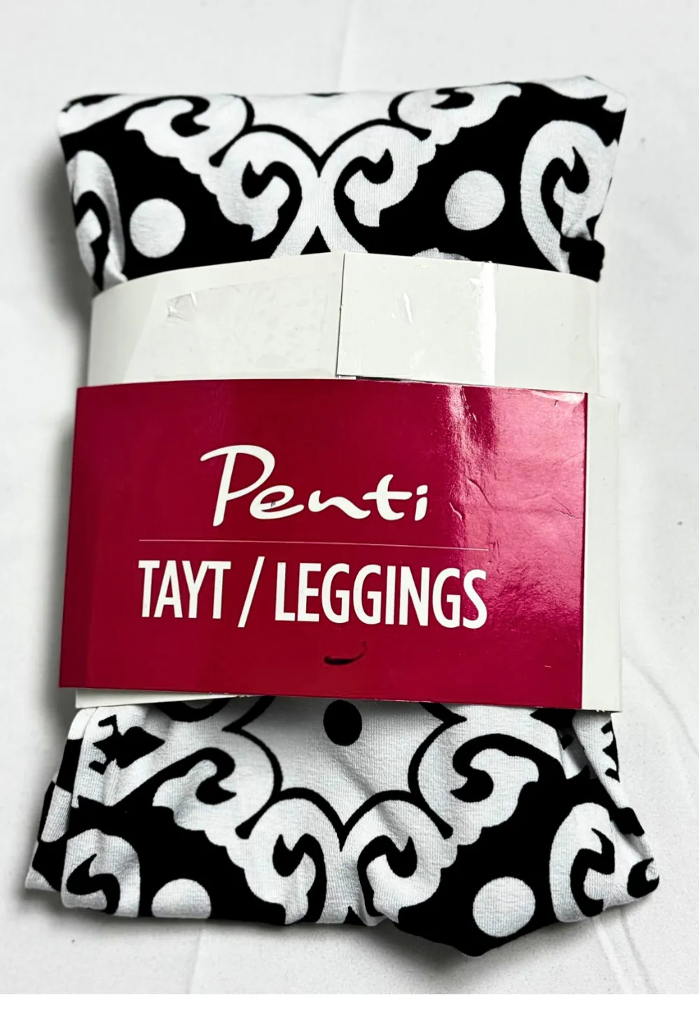 Colanți damă Penti subțiri- material mat si opac, culoare alb-negru - 1