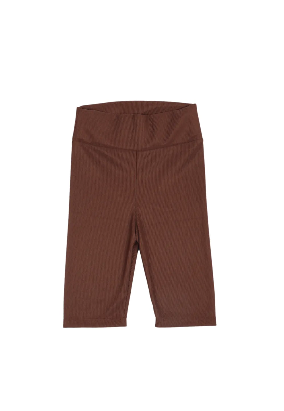 Colanți damă scurți si elastici cu talie înaltă- culoare maro - 1