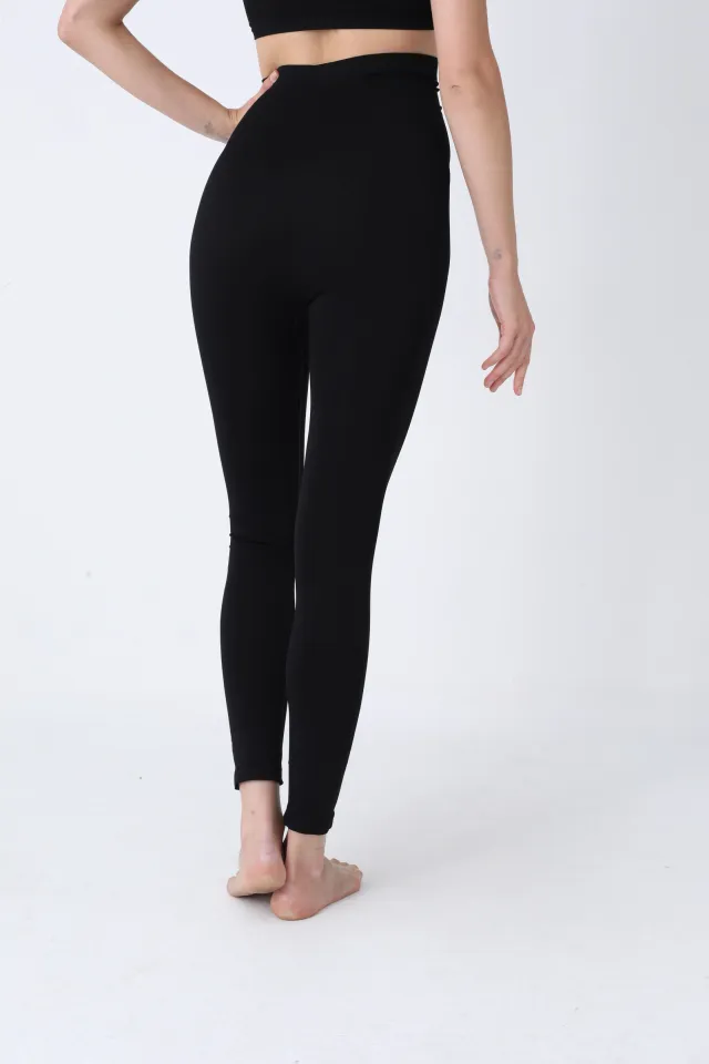 Colanți modelatori postnatali – negri, cu talie înaltă și bandă lată de susținere