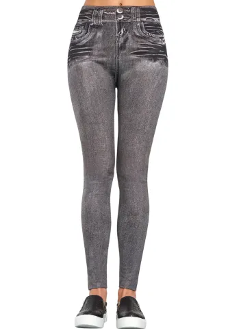 Colanți Penti model Denim Gri – Look de blugi, confort de colanți