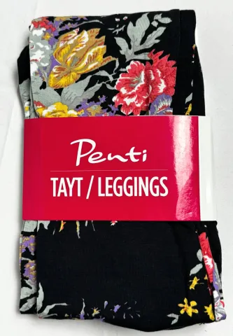 Colanți Penti, model înflorat multicolor, 97% vâscoză, 3% elastan „Flower”