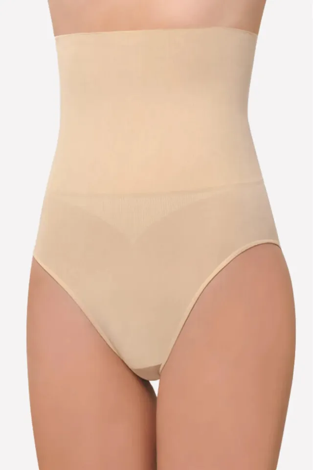 Corset damă modelator fara cusaturi si talie înaltă, culoare bej