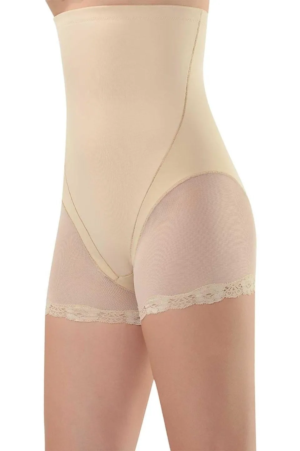 Corset damă modelator si talie înaltă, culoare bej - 1