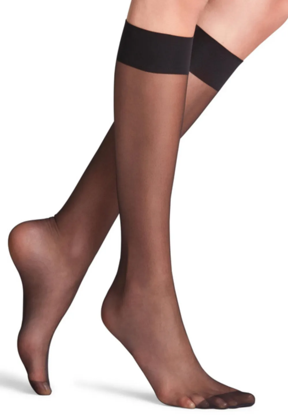 Șosete Penti ,,Parlak, Ince" Fit 15 DEN, aproape de genunchi- lucioase, negru - 1