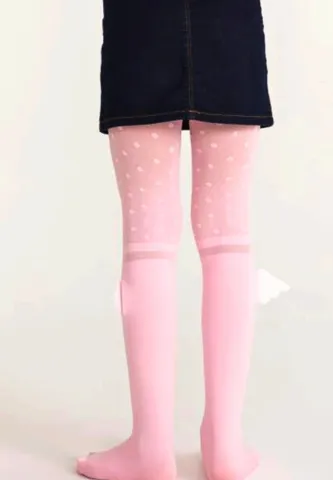 Dres fetițe Penti Young ,,Little Angel'', 50 den-  imprimeu steluțe, roz hover