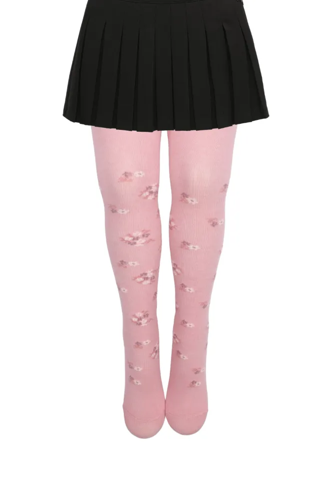 Dres copii roz cu floricele, moale și confortabil