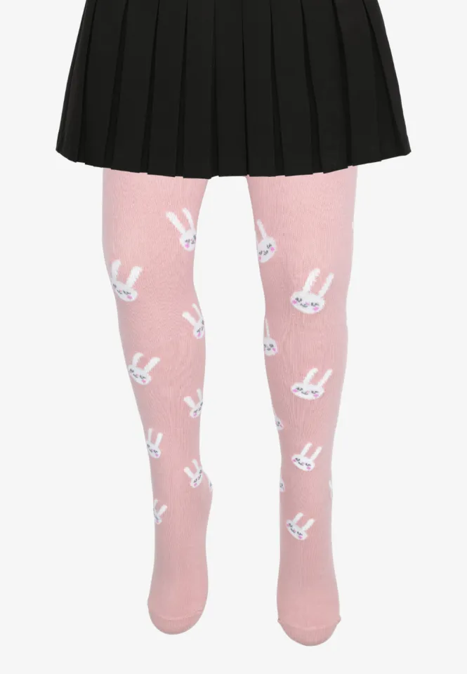 Dres copii roz pudră cu iepuraș – model călduros și delicat