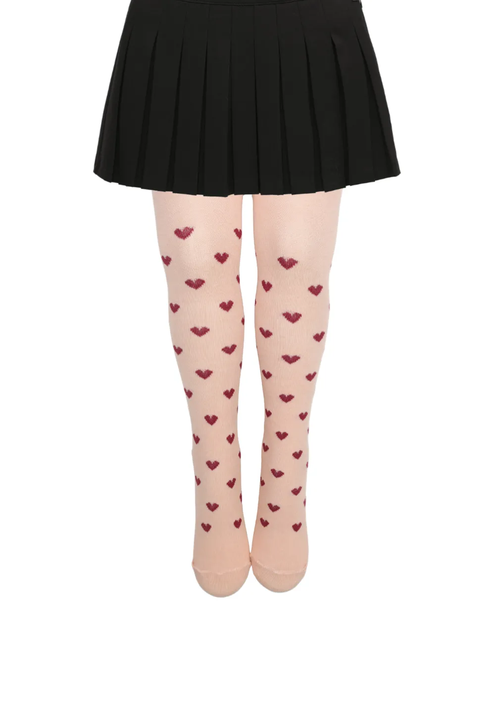 Dres copii somon cu inimioare roșii – model dulce și confortabil - 1