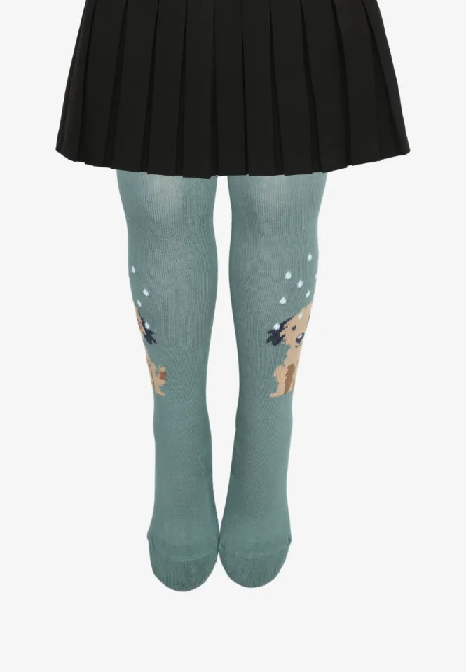 Dres copii verde cu cățeluș – model jucăuș și confortabil