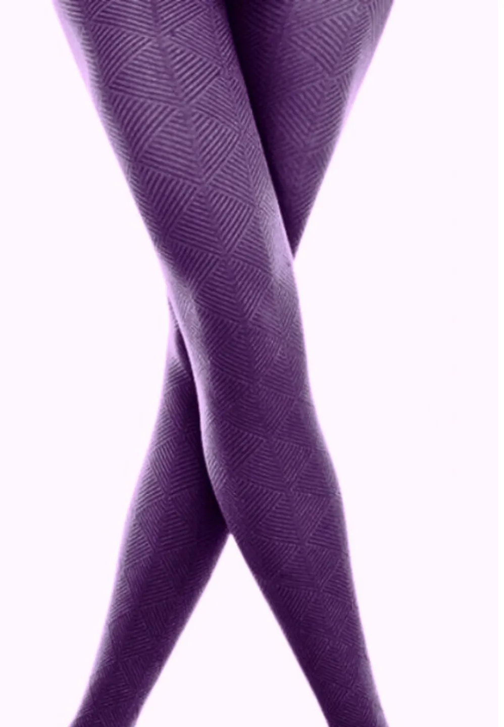 Dres damă Penti 50 DEN ,,Belinda''- Model romburi, culoare mov - 1