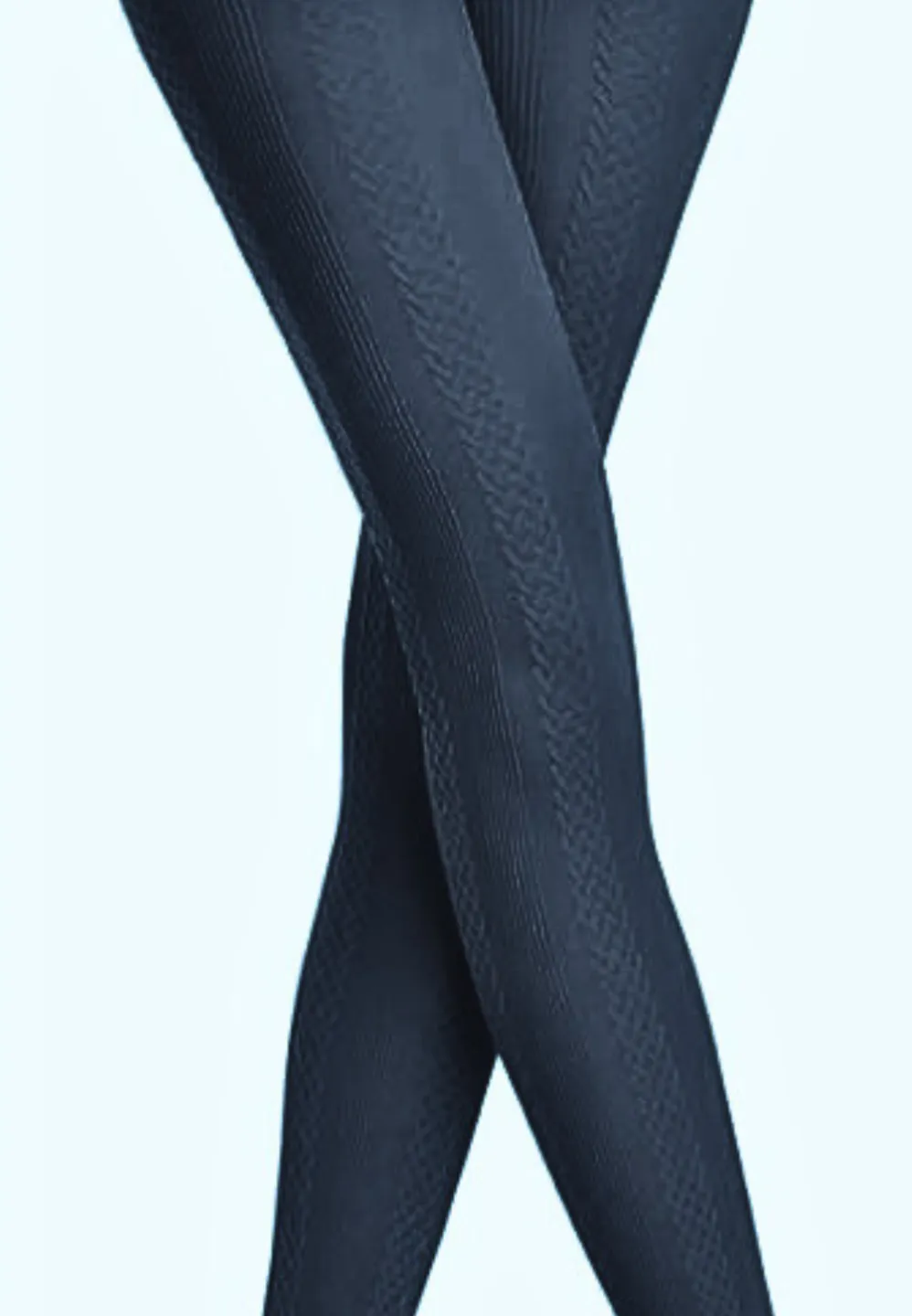 Dres damă Penti 60 DEN ,,Gilda''- cu model croșetat, culoare bleumarin - 1