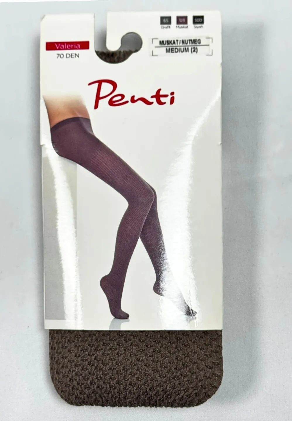 Dres damă Penti 70 DEN ,,Valeria''- cu model, culoare nucșoară - 1