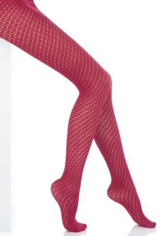 Dres damă Penti Colosio „Angella”- Model croșetat cu plasă groasă, culoare vișiniu