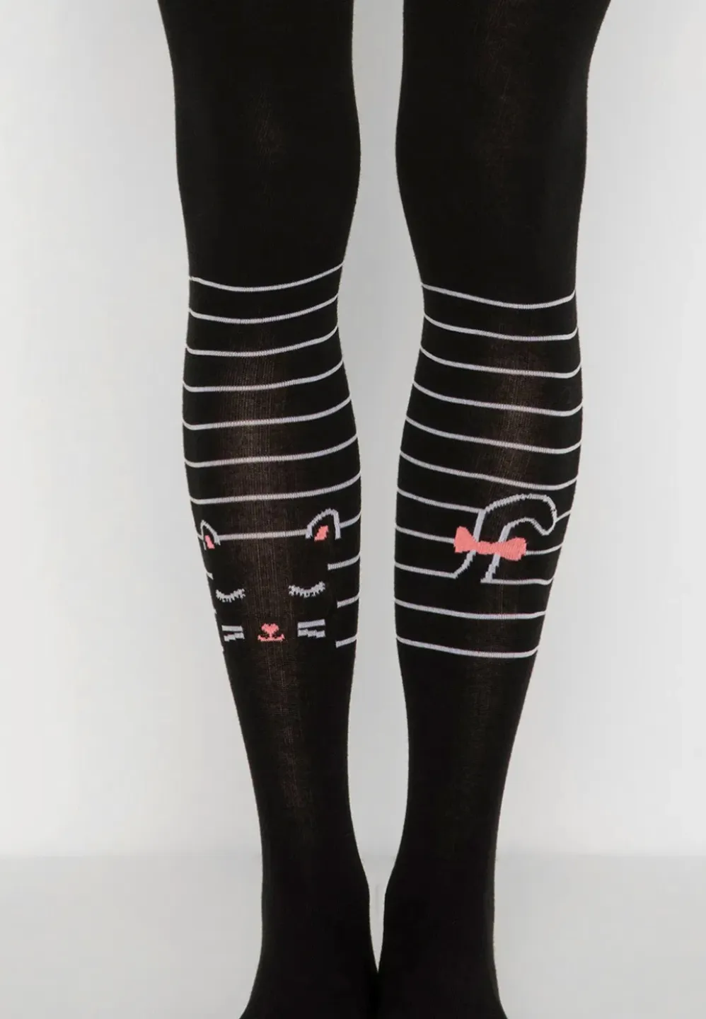 Dres dama Penti Lovely,bumbac ,,Miow K''- mat și opac, culoare negru - 2