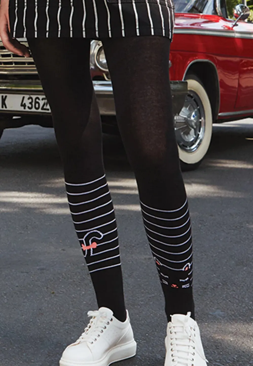 Dres dama Penti Lovely,bumbac ,,Miow K''- mat și opac, culoare negru - 3