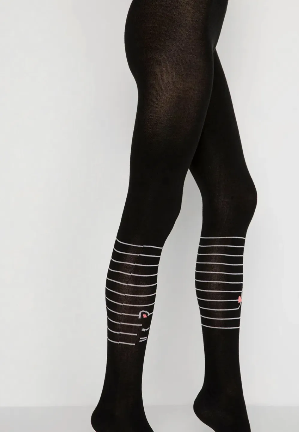 Dres dama Penti Lovely,bumbac ,,Miow K''- mat și opac, culoare negru - 1