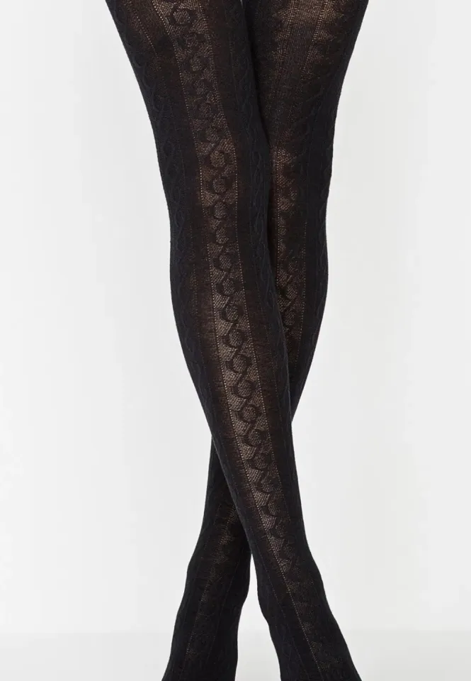 Dres damă Penti 180 DEN ,,Karina''- cu model, culoare negru