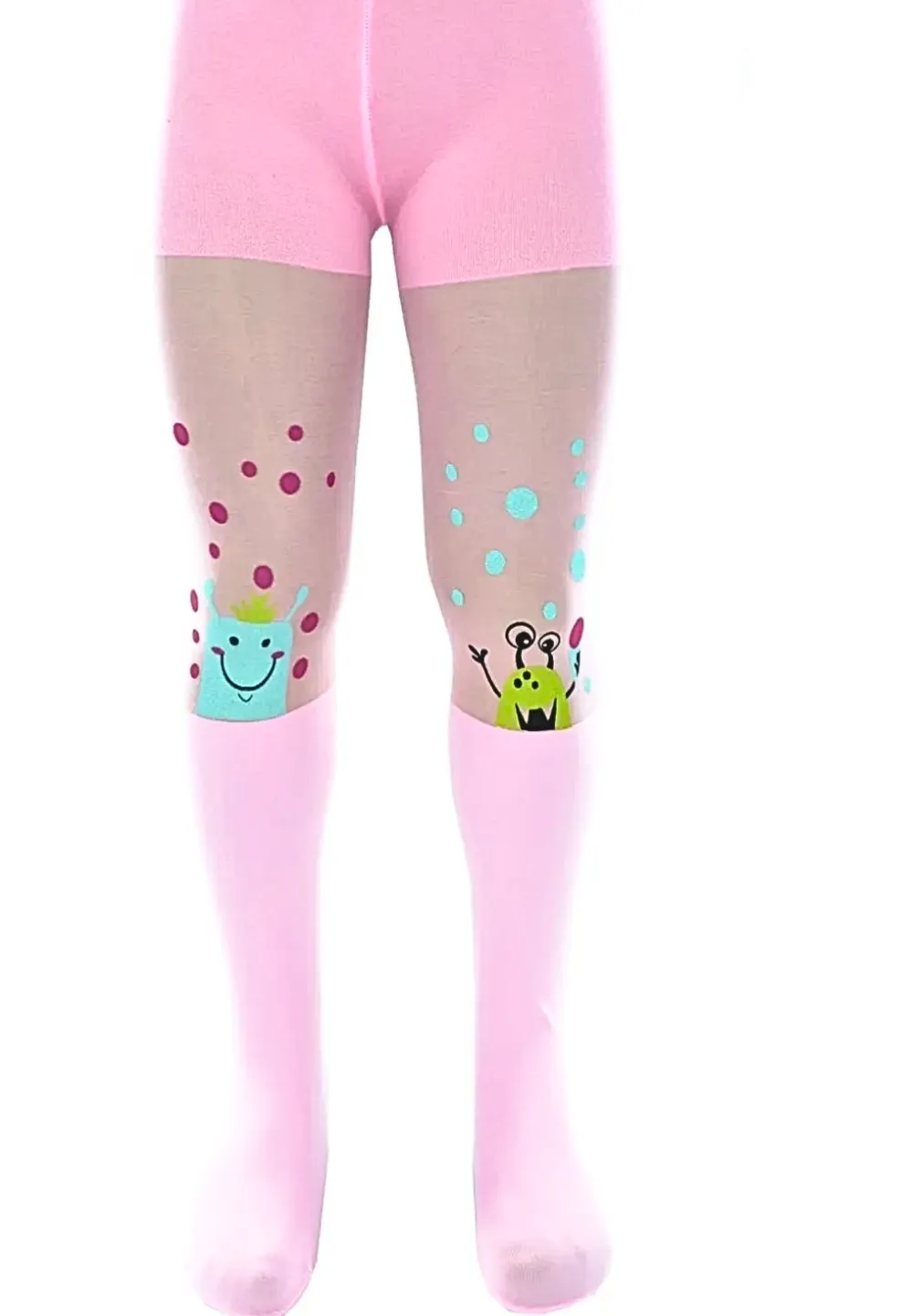 Dres fetițe Penti Pretty ,,Carolina'' 30 DEN- imprimeu hazliu, culoare roz - 1