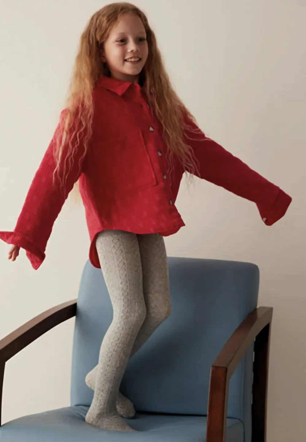 Dres fetițe Penti Pretty ,,Karina'', bumbac- imprimeu tricotat, gri - 1