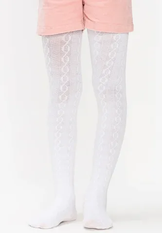 Dres fetițe Penti Pretty ,,Karina'', bumbac- imprimeu tricotat, alb