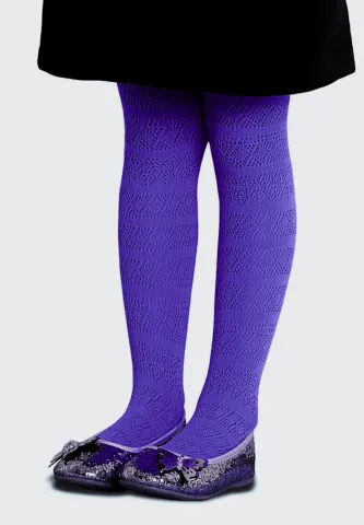 Dres fetițe Penti ,,Sofia- Winter Fishnet"- imprimeu dantelă, culoare mov