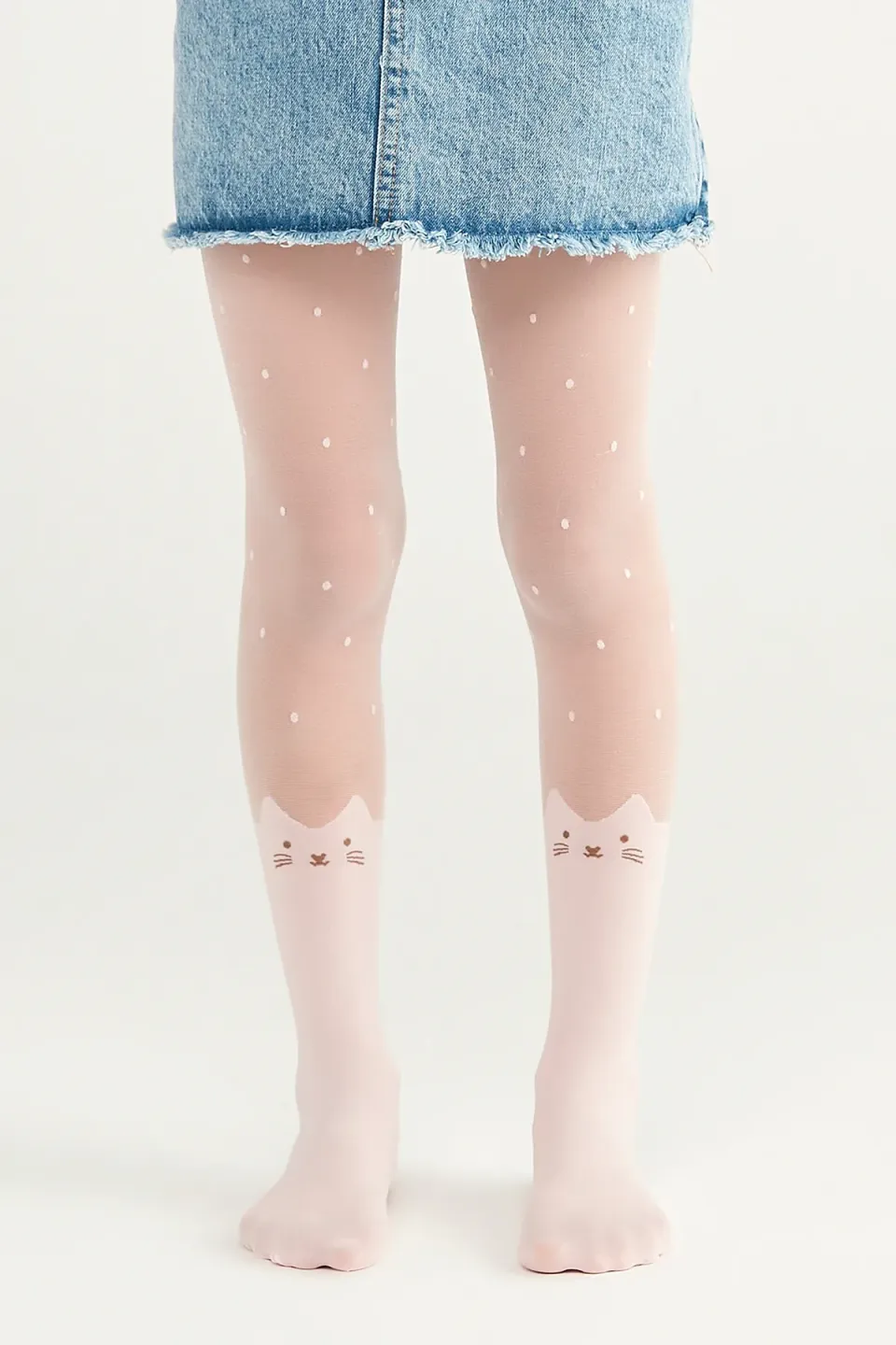 Dres fetițe Penti Young ,,Cute Cat" 30 DEN- imprimeu pisicuță, culoare roz - 1