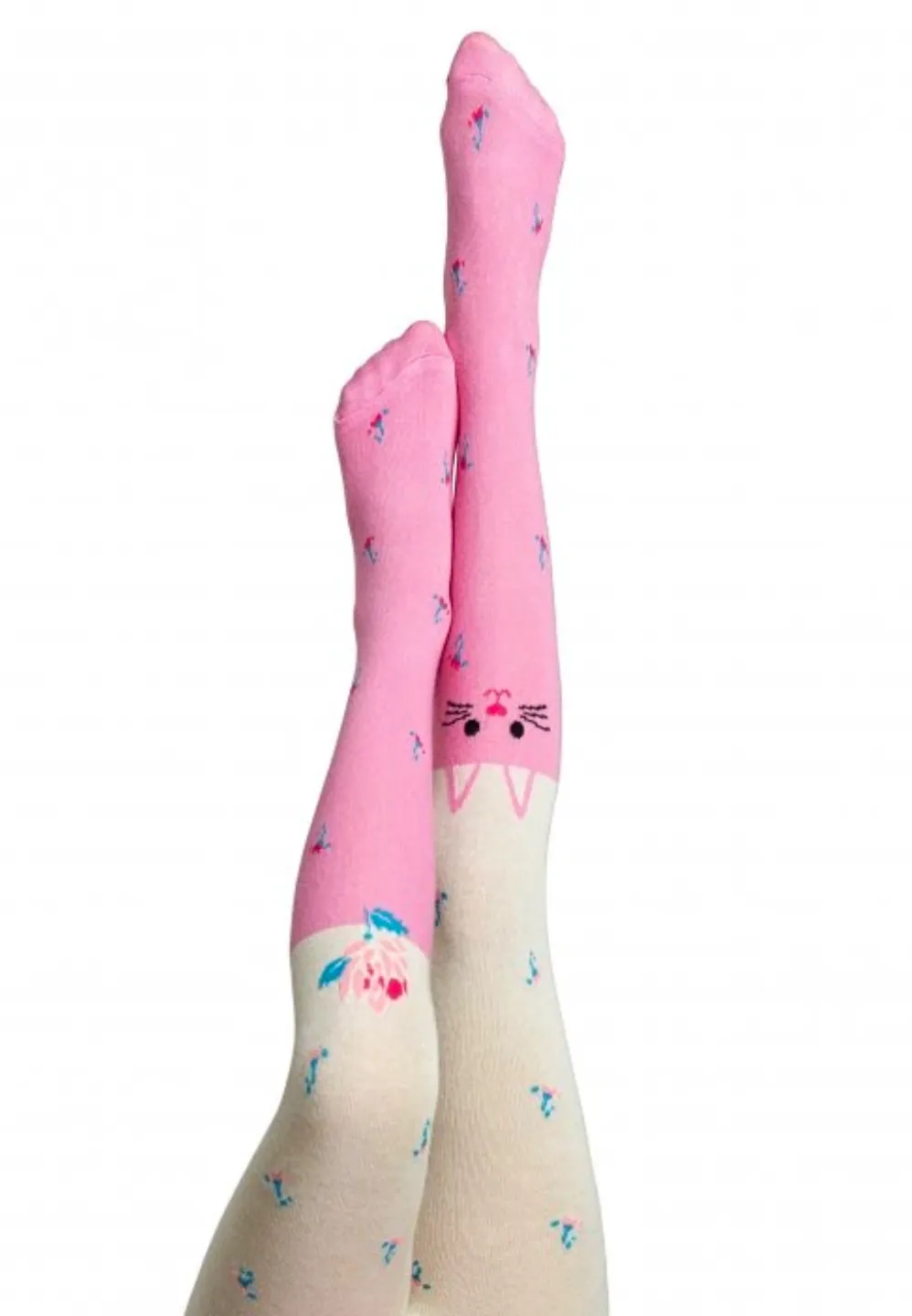 Dres fetițe Penti Young ,,Fleur'', bumbac- imprimeu pisică, roz - 1