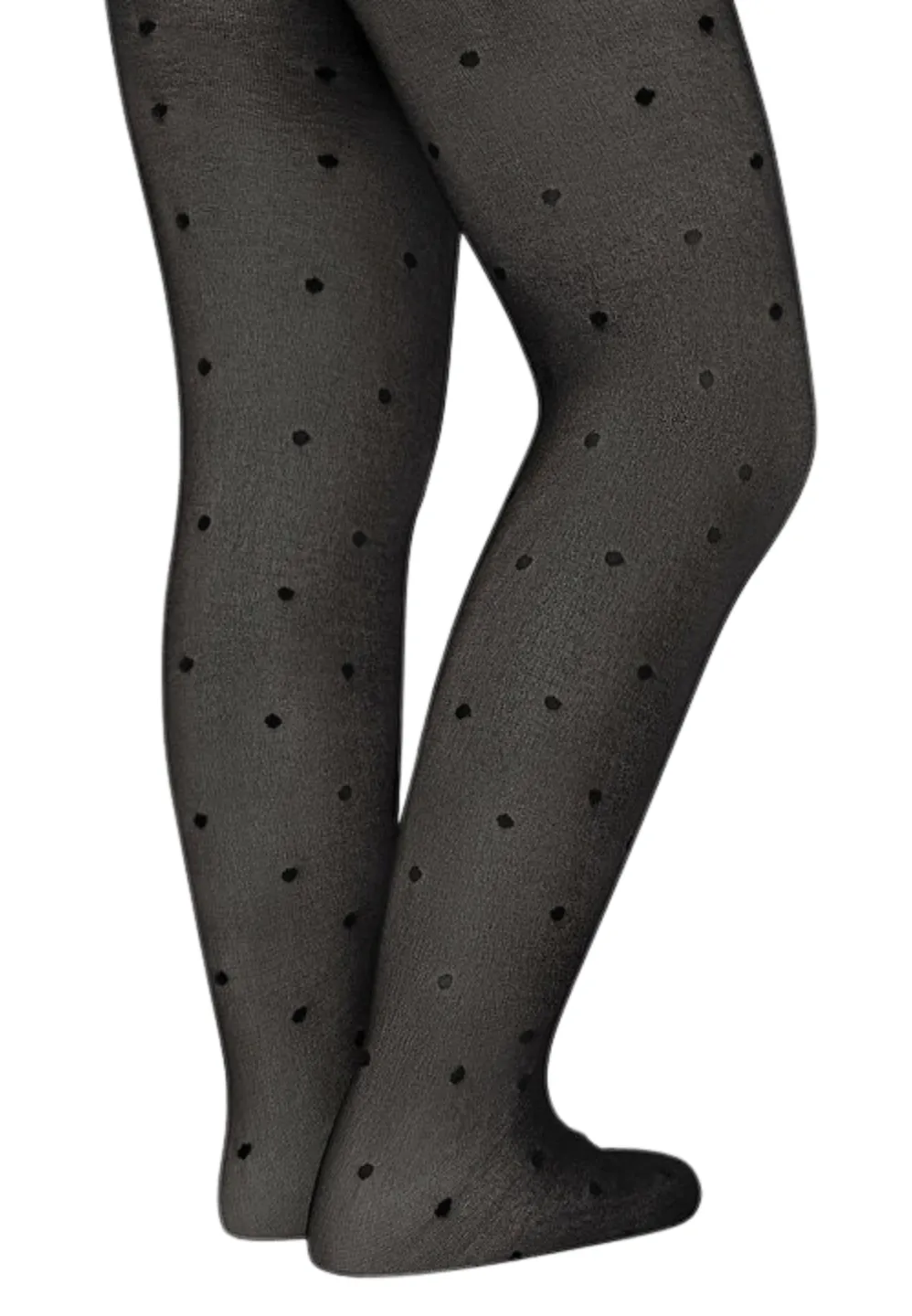 Dres fetițe Penti Young ,,Stil'', 20 den- mat, imprimeu buline, negru - 1