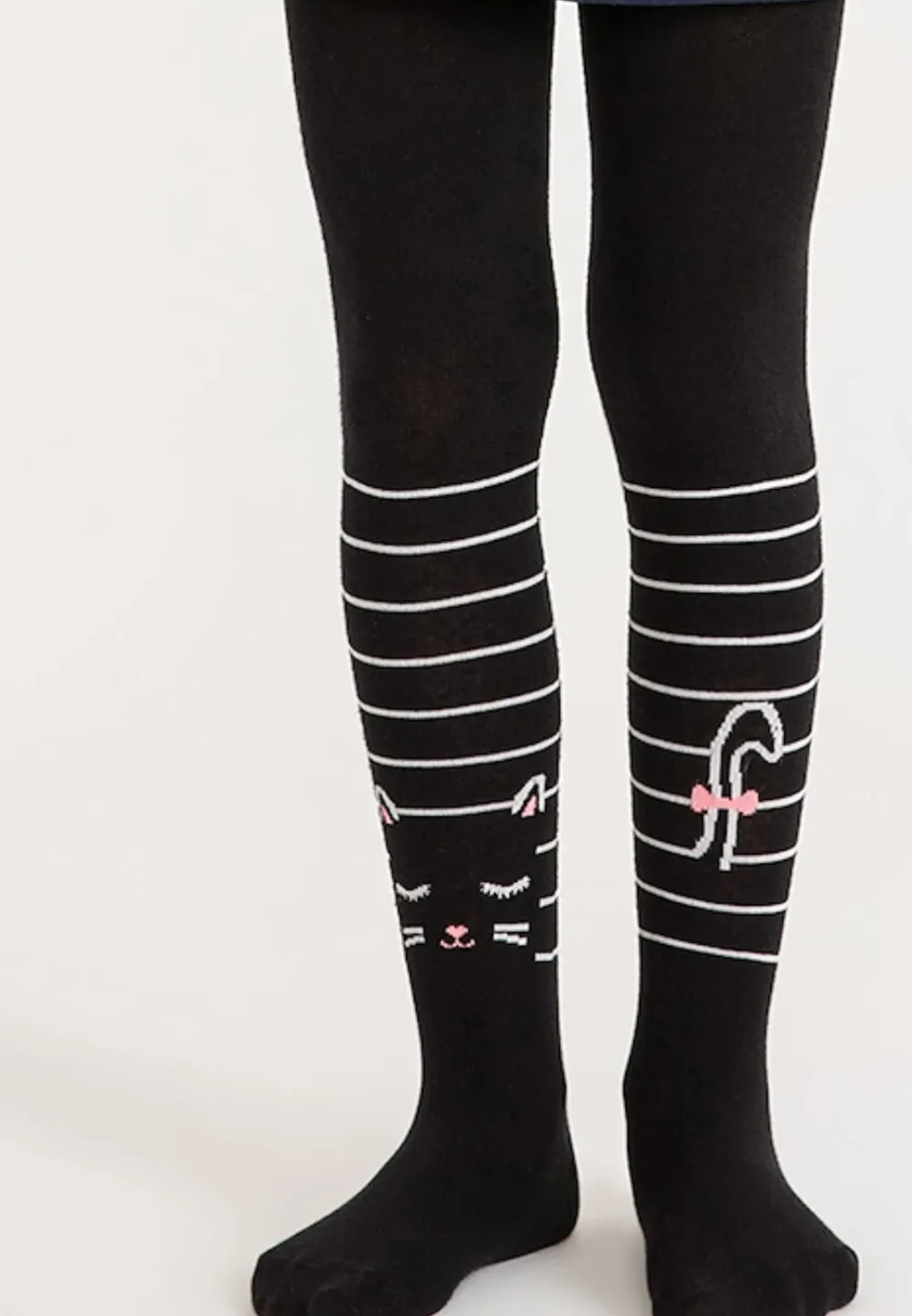 Dres fetițe Penti Young ,,Stripe Cat'', bumbac- mat, opac, negru - 1