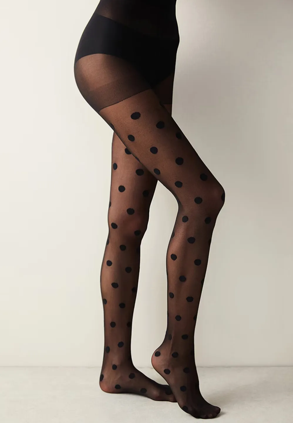 Dres Penti ,,Big Dots'' 30 DEN – Negru, Model cu Buline Mari - 1