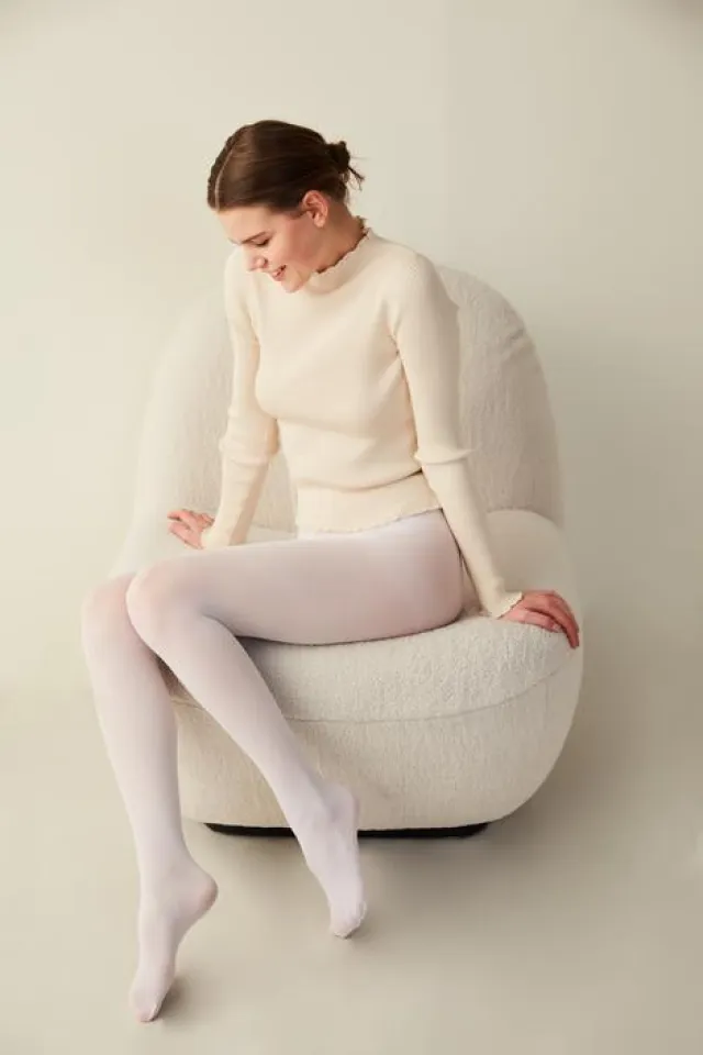 Dres Penti 40 DEN - Mat, Opac, Alb