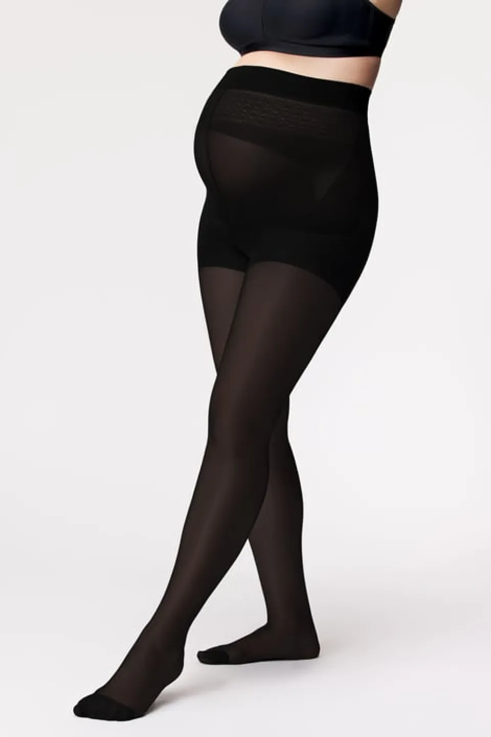 Dres Penti 90 DEN pentru gravide –  Mat, Opac, Negru - 1