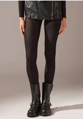 Dres Penti Lovely 50 DEN ,,Doris'' – Model Raiat, culoare negru