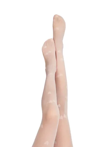 Dres Penti ,,Twin Hearts'' 40 DEN, mat, alb