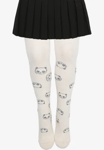 Dres pentru copii bej cu ursuleți panda – model călduros și vesel