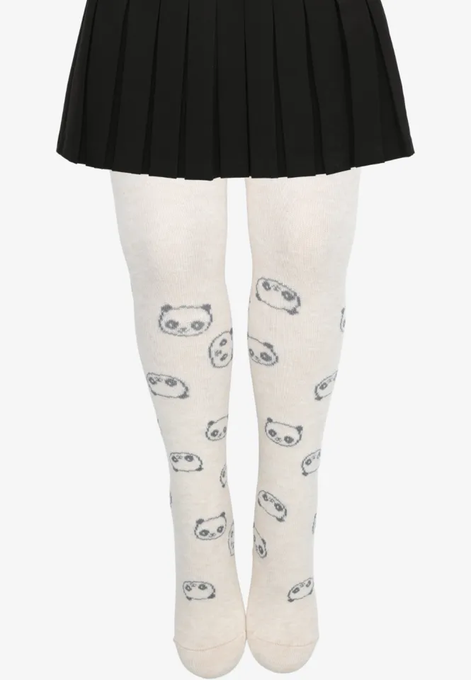 Dres pentru copii bej cu ursuleți panda – model călduros și vesel