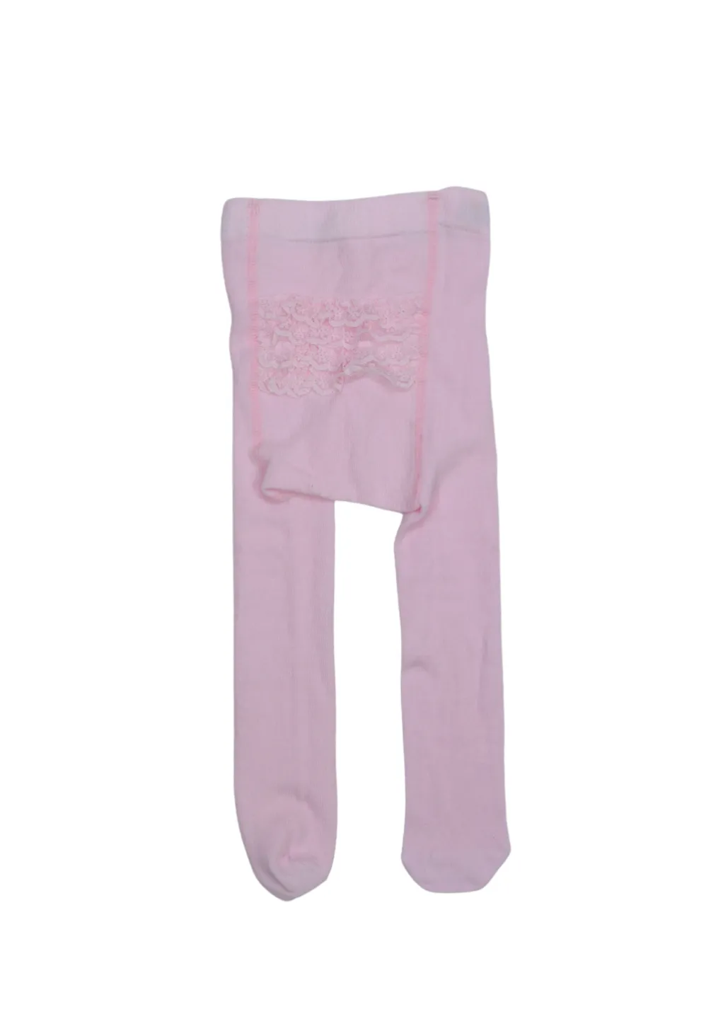 Dres pentru copii – roz, cu dantelă la spate - 2