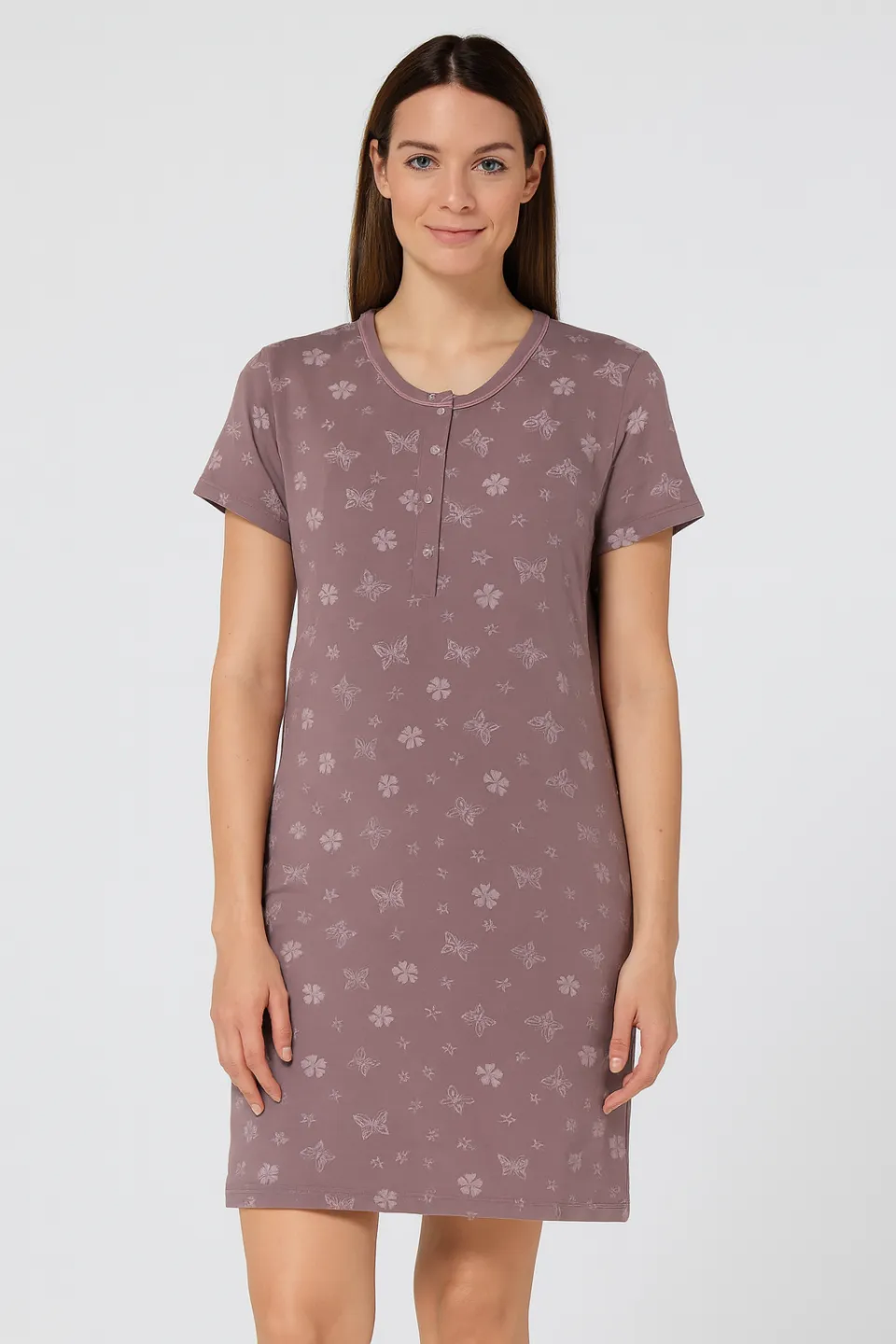 Cămașă damă de noapte, 100% bumbac - 1