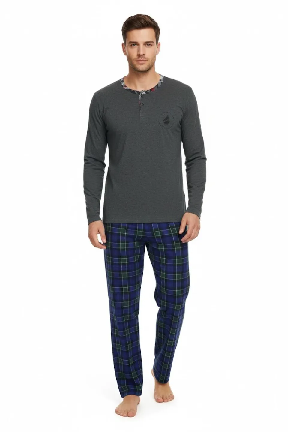 Pijama Bărbat, Mâneci Lungi și Pantaloni Lungi - 1