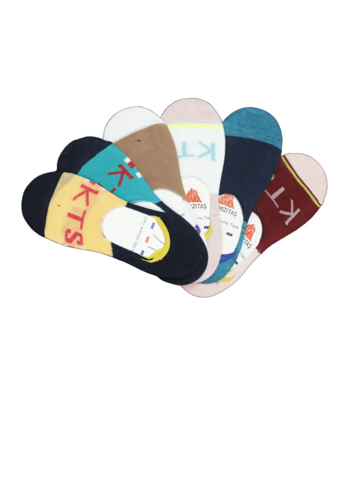Set 6 perechi tălpici unisex – fără cusături, cu silicon la călcâi