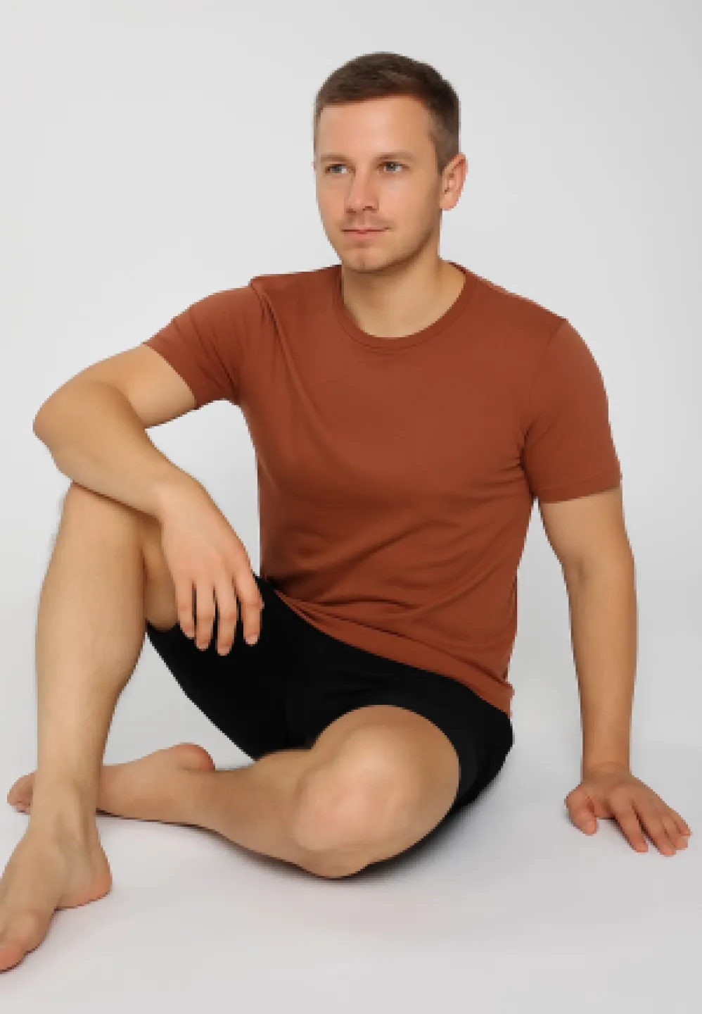 Pijama bărbați maro-negru – bumbac &amp; modal - 1