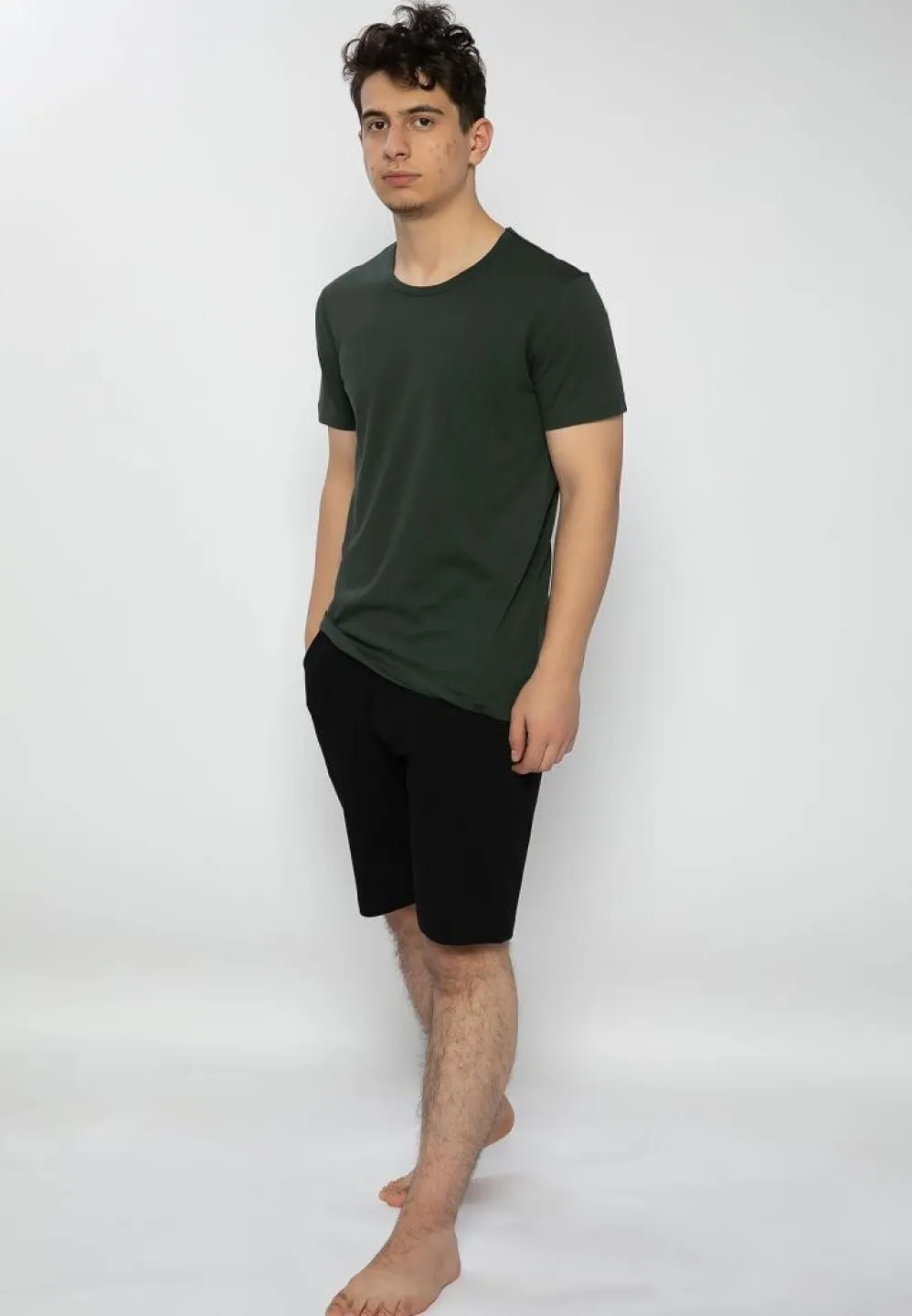 Pijama bărbați kaki-negru – bumbac &amp; modal - 4