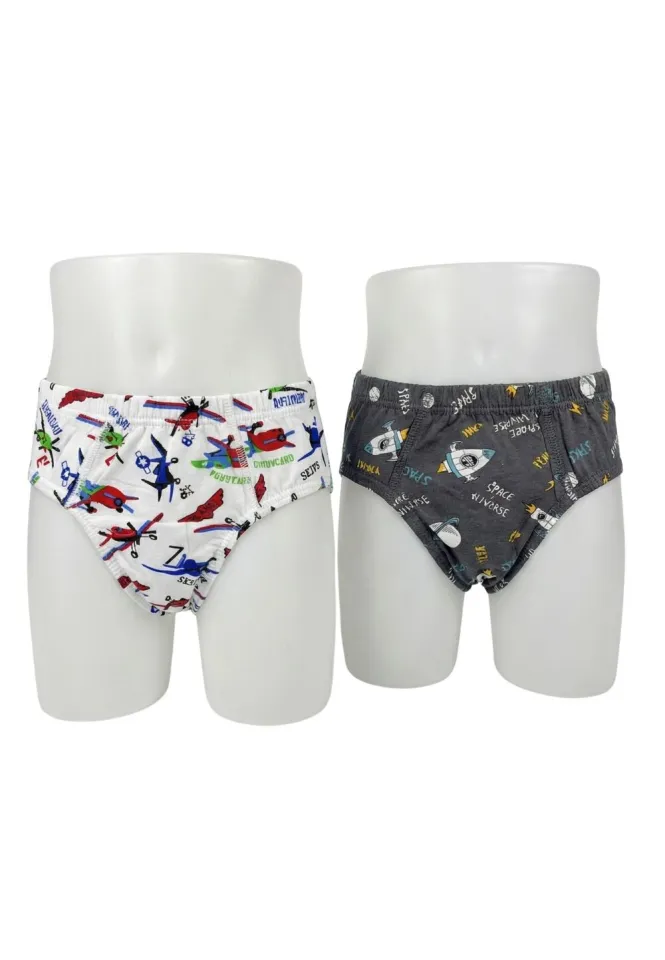 Set 2 Chiloți Băieți – Multicolor, Bumbac și Elastan