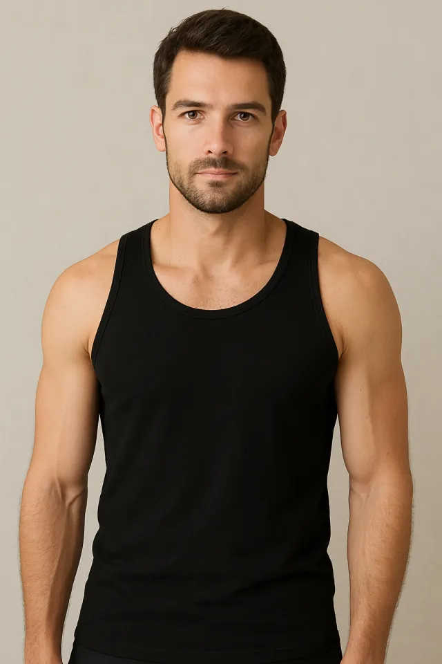 Maiou bărbați clasic negru