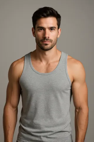 Maiou bărbați clasic gri