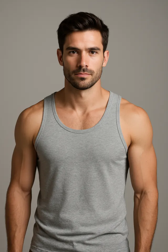 Maiou bărbați clasic gri