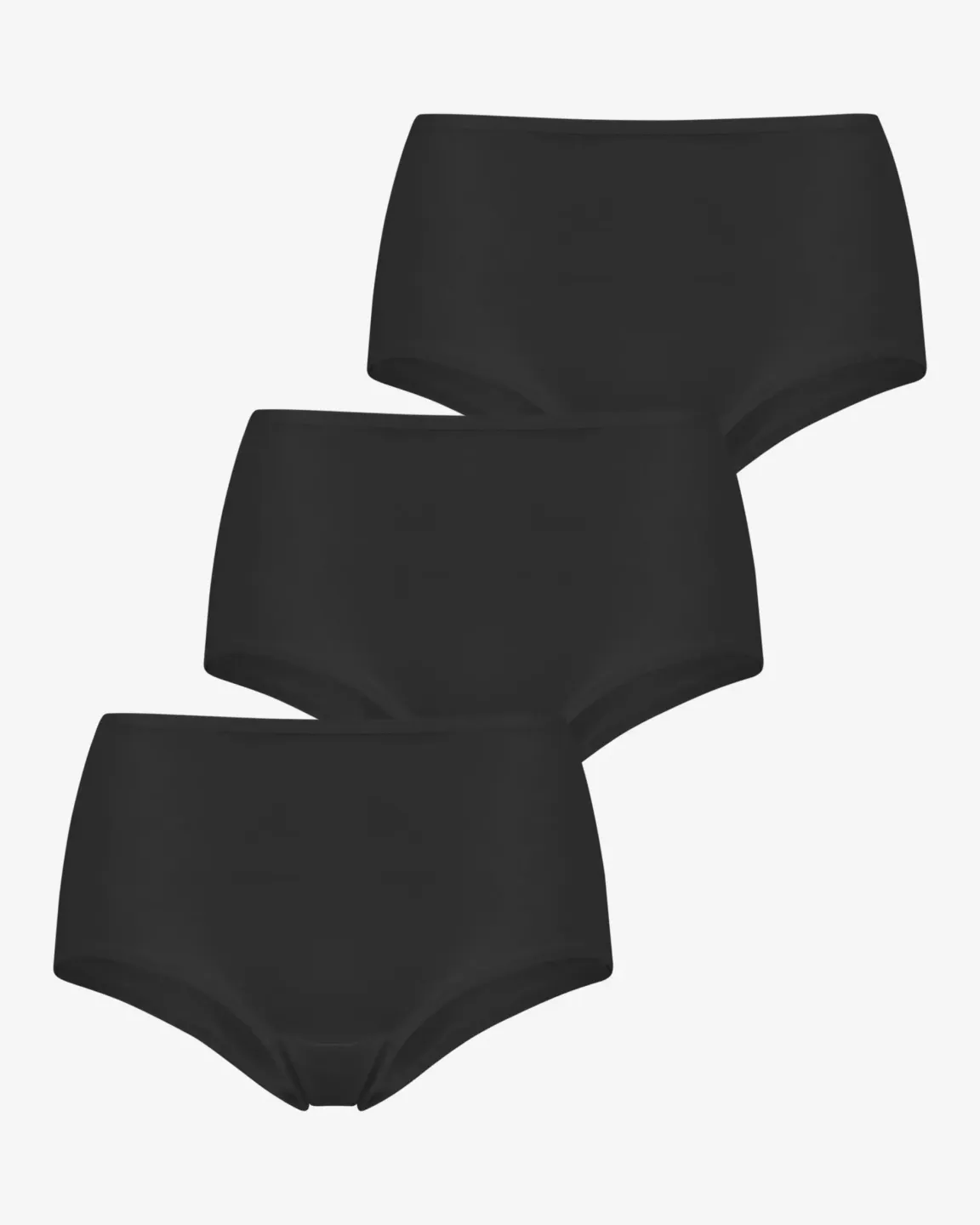 Chiloți damă cu talie înaltă – set 3 bucăți, culoare negru - 1