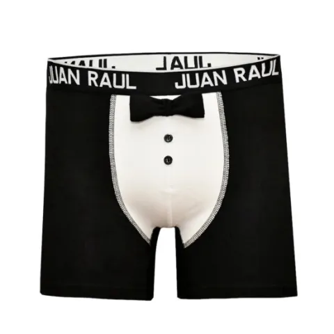 Boxeri bărbați negri cu papion – 95% bumbac, 5% elastan